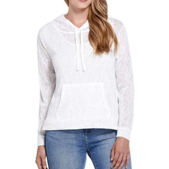 Weatherproof Vintage M/M Cream Polyester Light Sweater Hoodie - Picture 11 of 13